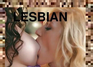 asia, vagina-pussy, sayang, lesbian-lesbian, mainan, berambut-pirang, alat-mainan-seks, putih