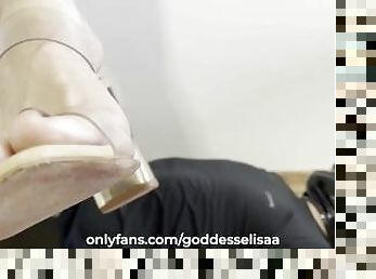 Goddess Elisa - Trampling with transparent shoes (trailer)