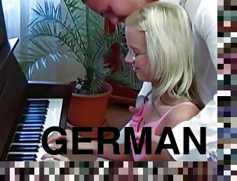 Stunning German slut gets a hard pounding