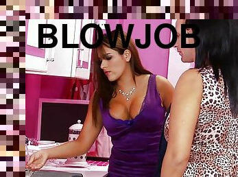 Lucky Plumber screw a mom and her stepdaughter