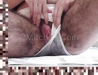 trans boy pissing himself in white briefs - teaser