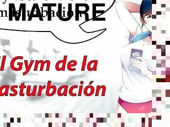 masturbación, paja, pajeándose, corrida, anime, hentai, fetichista, gimnasio