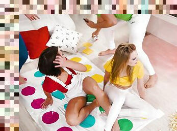 Game of Twister goes a little too far for Adriana Chechik and Scarlett Sage