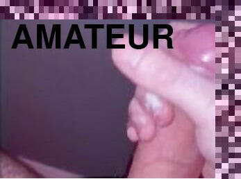 énorme, masturbation, amateur, ejaculation-sur-le-corps, énorme-bite, ados, branlette, sale, ejaculation, solo