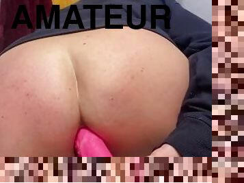 amatør, anal, milf, legetøj, knepning-fucking, snæver, dildo, solo, røvpuling