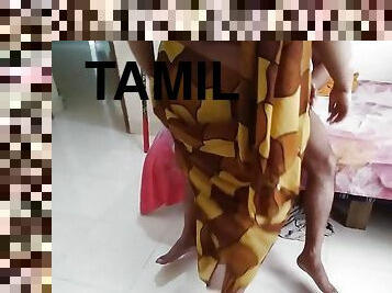 Tamil Horny Granny with saree fucks a guy - Hindi Audio (Cowgirl Huge Boobs) Indian Sex