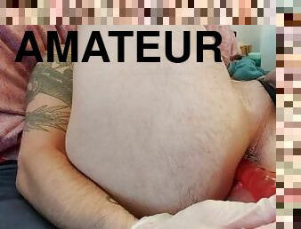 masturbação, amador, anal, brinquedo, gay, rabo, sozinho, realidade, tatuagem