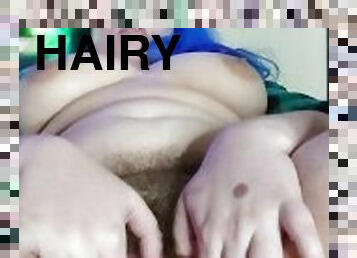 Chubby Wet Hairy Pussy Play Close Up POV