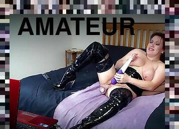 teta-grande, amador, mulher-madura, brinquedo, webcam, dildo, cona, fetiche, latex, sozinho