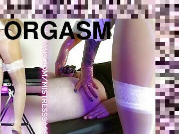 Mistress Sacred - Ruined Chastity Orgasm & Cum Feeding