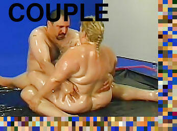 estilo-cão, gordo, maduro, chupanços, brinquedo, mãe, casal, bbw, bizarro-kinky, wrestling