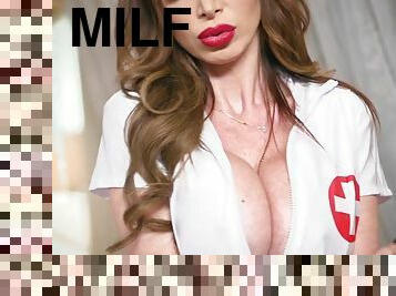 Nurse nikki benz unleashes her fabulous siliconized tits