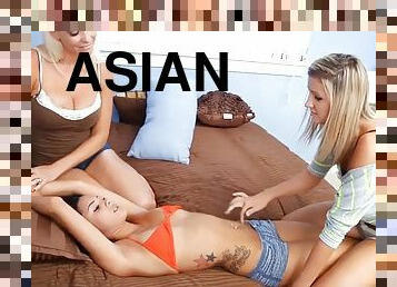 asiático, lésbicas, latina, bdsm, fetiche, escravidão