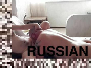 Sequel RUSSIAN SOLDIER fucks my THROAT very HARD with his BIG FAT DICK