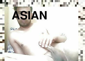 Asian boy masturbating