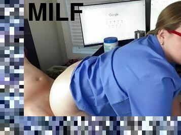 amatör, doktor, milf, avrunkning, creampie, fetisch, latex