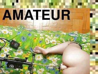 cul, levrette, chatte-pussy, russe, maigre, amateur, ados, jouet, maison, salope