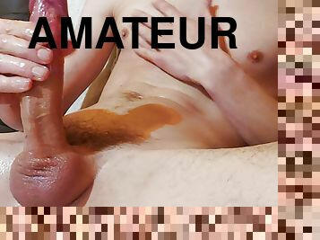 masturbation, bröstvårtor, orgasm, amatör, anal, cumshot, gigantisk-kuk, leksak, gay, pov