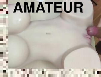 masturbation, amateur, anal, ejaculation-sur-le-corps, jouet, ejaculation, britney, poupée