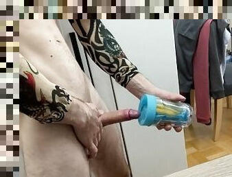 HOMEMADE FLESHLIGHT FUCK! HUGE CUMSHOT