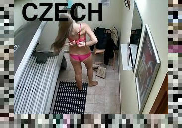 Czech blonde fingering tight pussy