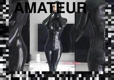 store-patter, amatør, fetish, latex, solo, dukke, maske, gummi