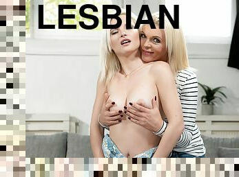 payudara-besar, vagina-pussy, lesbian-lesbian, mainan, berambut-pirang