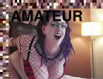 BBW getting fucked wearing Fishnet Bodysuit