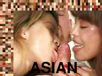 азиатки, анальный-секс, минет, хардкор, трах-втроем, ебут-вдвоем, чулки