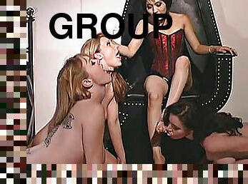 Kinky foot fetish group sex