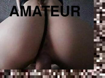 orgasme, chatte-pussy, amateur, ejaculation-sur-le-corps, maison, branlette, bas, point-de-vue, petite-amie, ejaculation