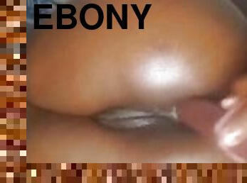 Ebony Slut Playing Around in Her Ass
