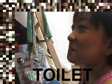 amateur, fellation, ados, japonais, sur-le-visage, toilette