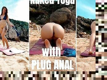 storatuttar, nudist, publik, amatör, anal, leksak, strand, naturlig, rumpa-butt, blottande