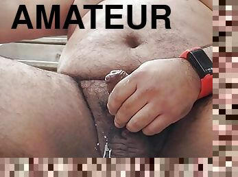 masturbation, en-plein-air, public, amateur, ejaculation-sur-le-corps, gay, cam, voyeur, joufflue, secousses