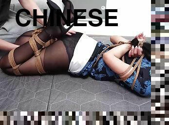 asiatique, collants, jouet, bdsm, pieds, bas, fétiche, bâillonnement, chinoise, bondage