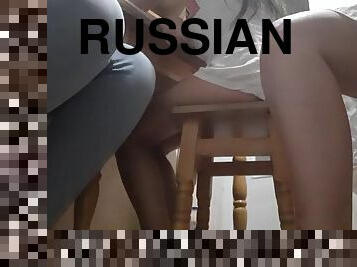 russo, amador, babes, lésbicas, minisaia, suja, cozinha, europeia, euro, morena