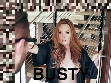 Busty redhead Summer Hart gets her tits and rectum checked