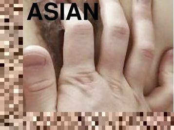 asiático, culo, tetas-grandes, coño-pussy, esposa, amateur, casero, con-los-dedos, novia, dulce