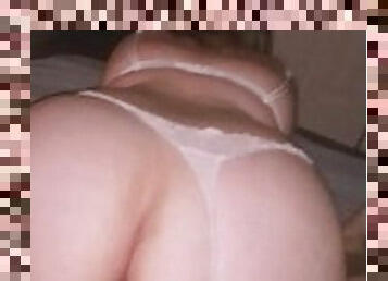 cul, amateur, ejaculation-sur-le-corps, ejaculation-interne, couple, point-de-vue, ejaculation, blonde, pute, lingerie