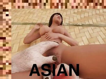 aasia, suurtiss, tussu, lesbid, kättevõtmine, pov, tüdruksõber, hentai, 3d, tissid