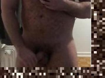 Hairy bear jerking off