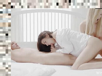 Free Premium Video Pretty Girls Sicilia Romantic Morning Threesome Full Scene With Candice Luca