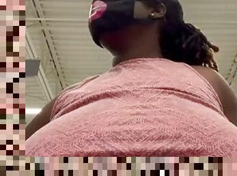 Nookiescookies showing off her nipples in Walmart