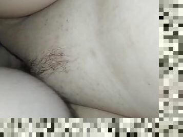 Cumming over her bold pussy