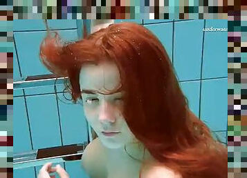 Croatian babe Vesta naked in the pool