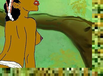 African Teen Princess Fucked Hard in the Forest