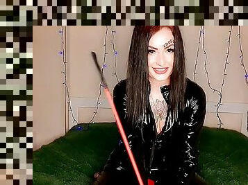 Do you want to know what this gorgeous Dominatrix wants to do with your throat and your ass? 