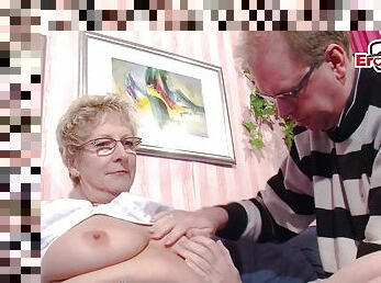 Chubby old german grandma with big natural tits fucked