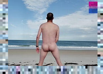 papa, masturbation, orgasme, en-plein-air, public, gay, branlette, plage, salope, ejaculation